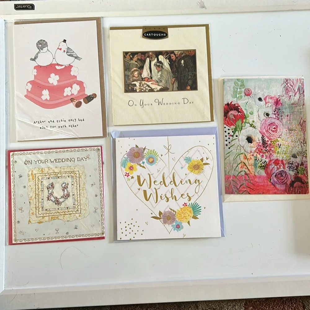 NEW Lot of 14 Wedding Themed Cards (Bundle‎ 14 cards) Papyrus, Palm Press🤵⛪👰